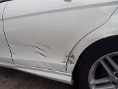 Ремонт арки заднего крыла. Mercedes E200
