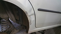 Ремонт арки заднего крыла. Renault Logan