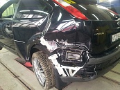 Замена заднего крыла Ford Focus